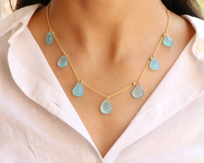 Blue Chalcedony Necklace