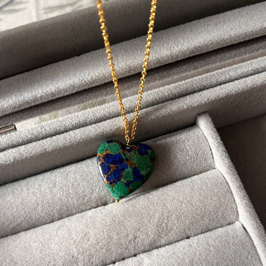 Two Gems, One Heart Necklace