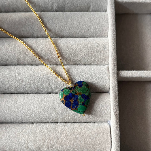 Two Gems, One Heart Necklace