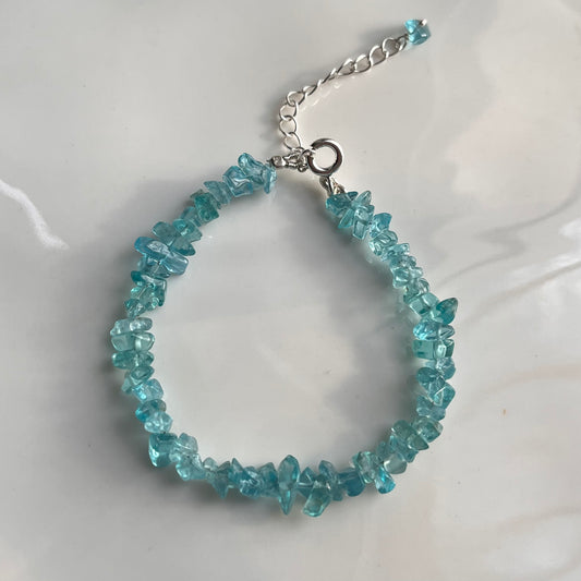 Raw Apatite Beaded Bracelet