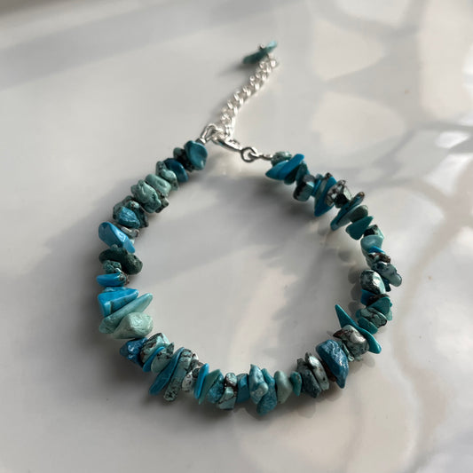 Raw Turquoise Beaded Bracelet