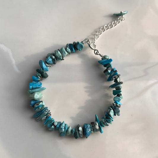 Raw Turquoise Beaded Bracelet