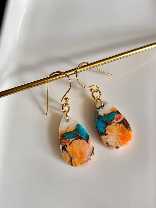 Sky Blue Copper Turquoise Earrings