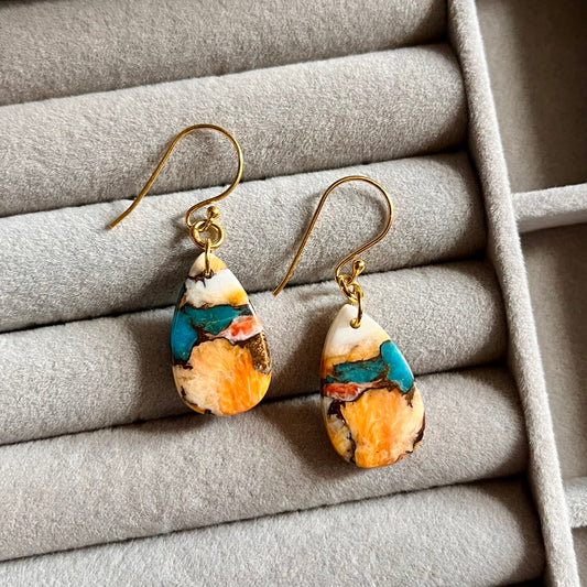 Sky Blue Copper Turquoise Earrings