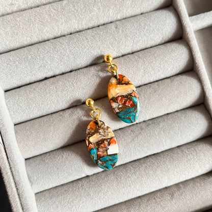 Sky Blue Copper Turquoise Earrings