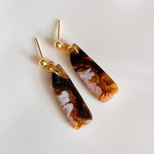Crazy Lace Agate Earrings