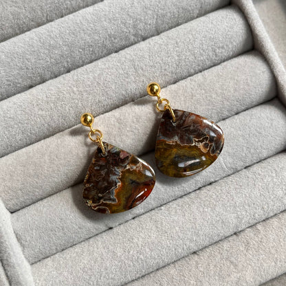 Crazy Lace Agate Earrings