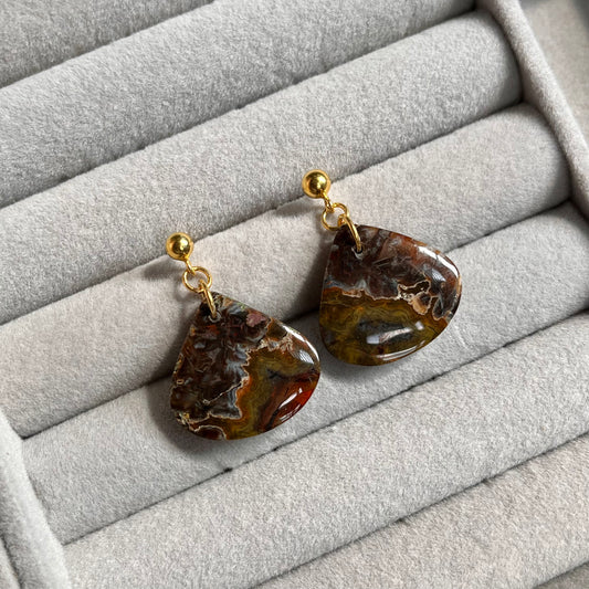 Crazy Lace Agate Earrings