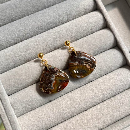 Crazy Lace Agate Earrings