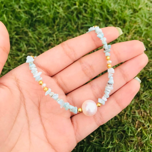 Larimar Beaded Necklace