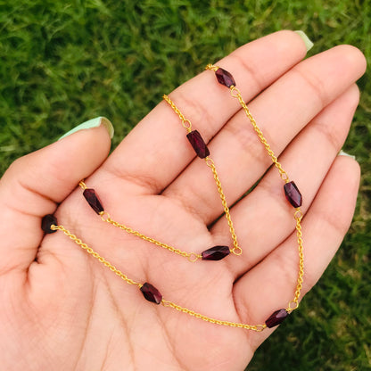 Garnet Layered Necklace