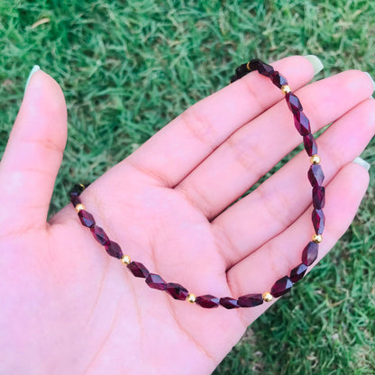 Garnet Beaded Necklace