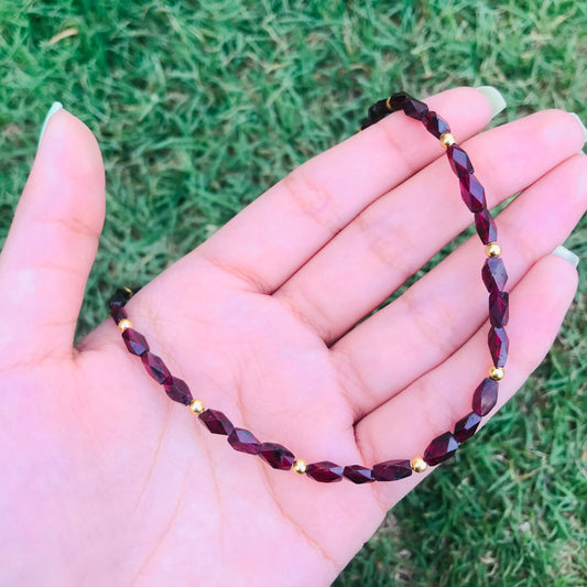 Garnet Beaded Necklace