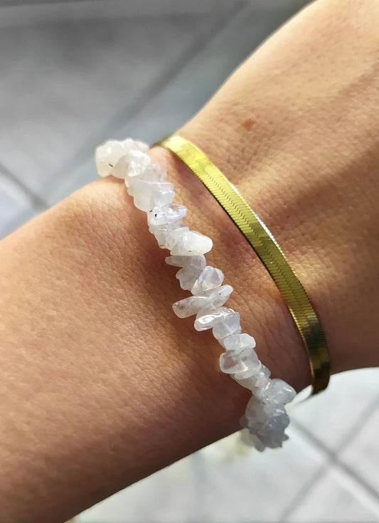 Raw Moonstone Beaded Bracelet