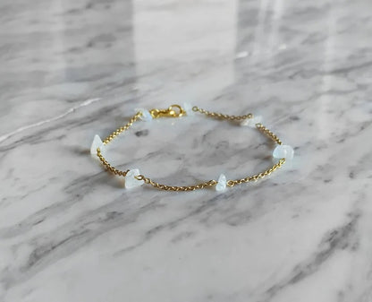 Raw Moonstone Chain Bracelet