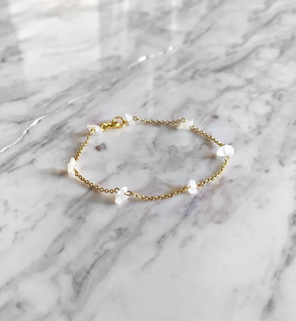 Raw Moonstone Chain Bracelet