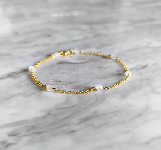 Moonstone Chain Bracelet