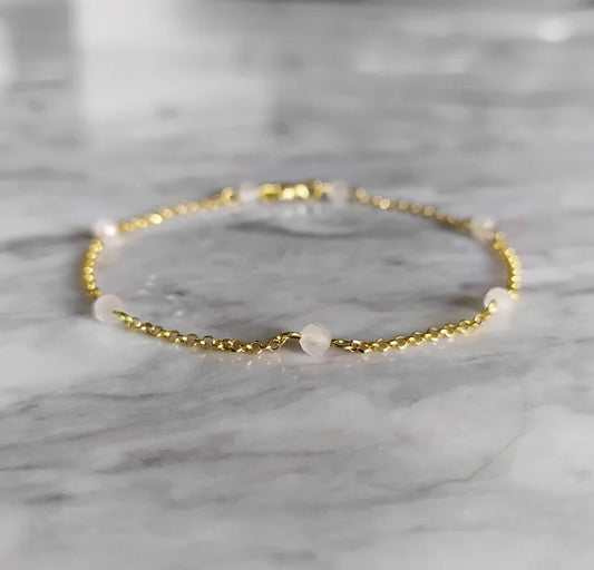Moonstone Chain Bracelet