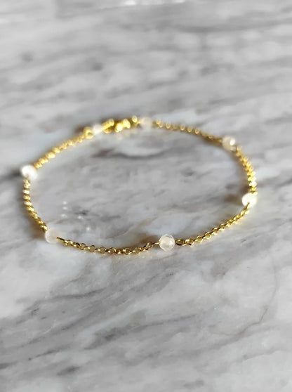 Moonstone Chain Bracelet