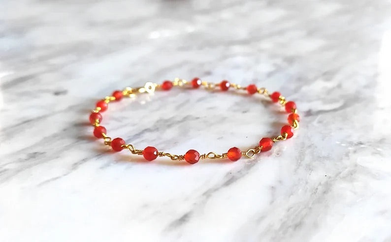 Carnelian Link Bracelet