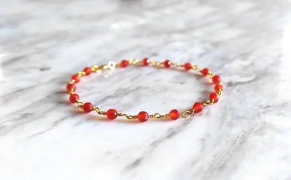 Carnelian Link Bracelet
