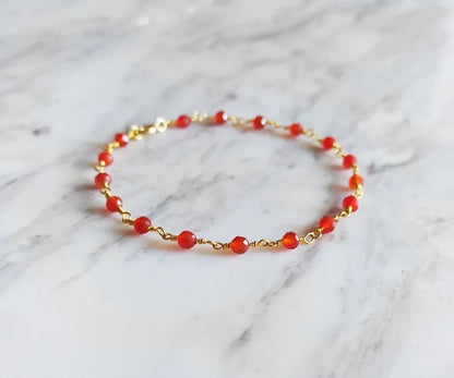 Carnelian Link Bracelet