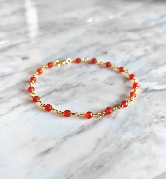 Carnelian Link Bracelet