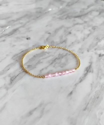 Rose Quartz Bar Bracelet
