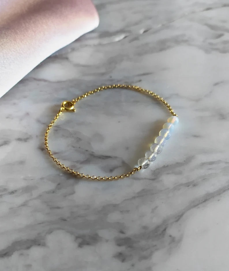 Moonstone Bar Bracelet