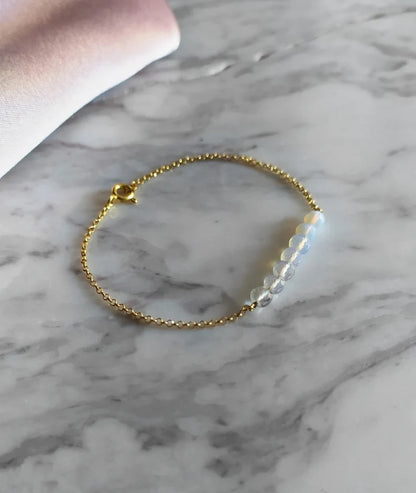 Moonstone Bar Bracelet