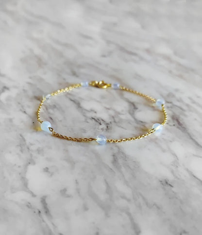 Moonstone Chain Bracelet
