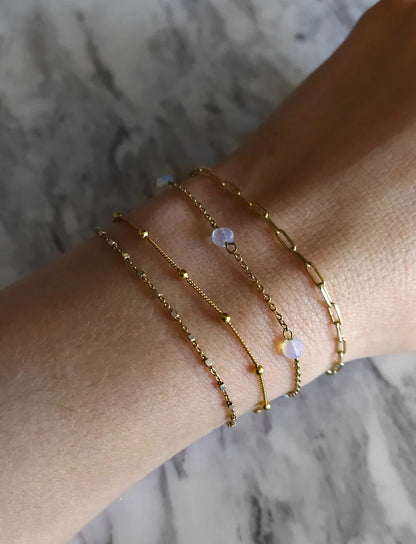 Moonstone Chain Bracelet