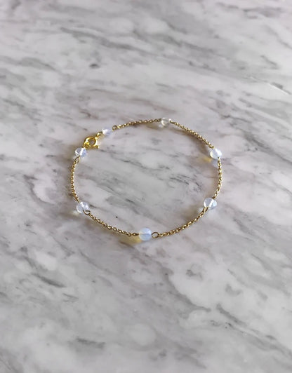Moonstone Chain Bracelet