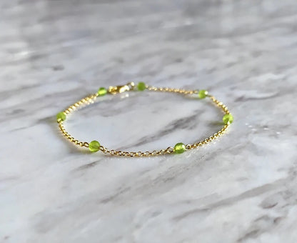 Peridot Chain Bracelet