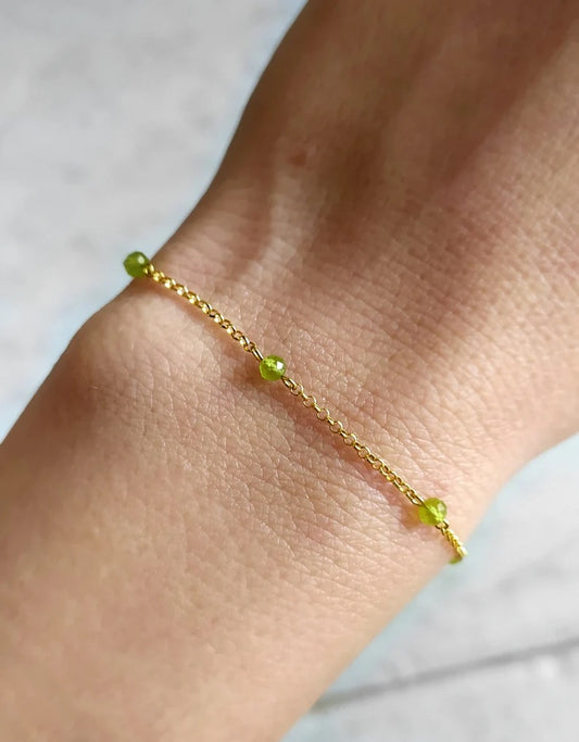 Peridot Chain Bracelet