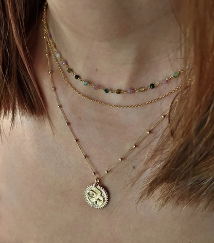 Watermelon Tourmaline Necklace