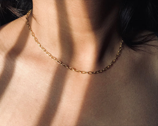Mini Paper Clip Chain Necklace