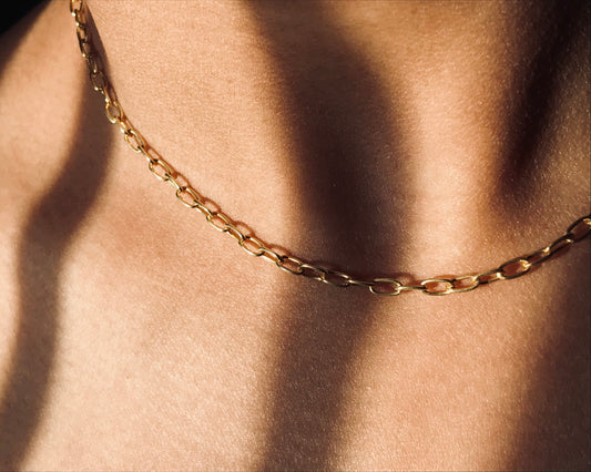 Mini Paper Clip Chain Necklace