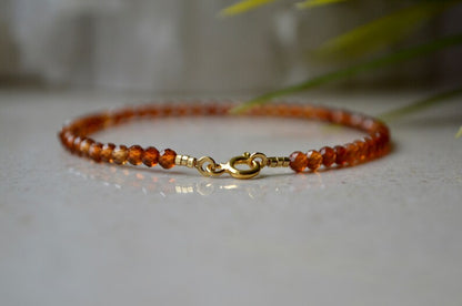 Carnelian Beaded Bracelet