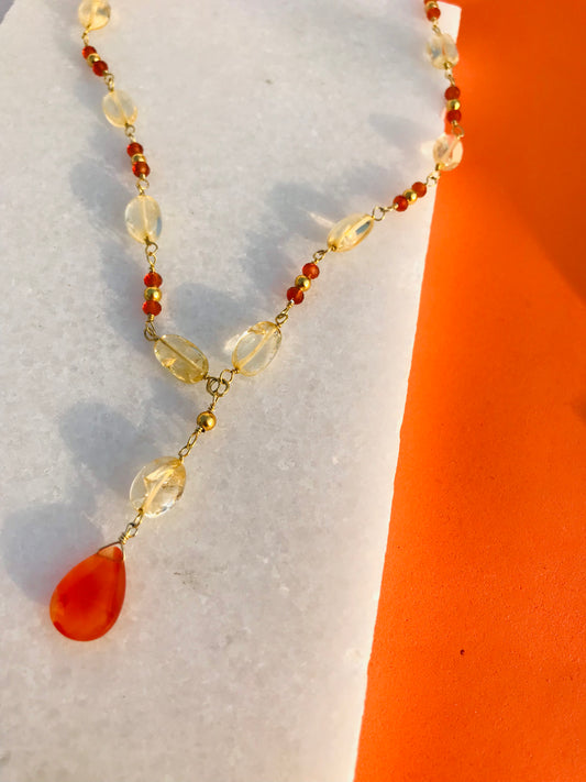 Golden Hour Lariat Necklace