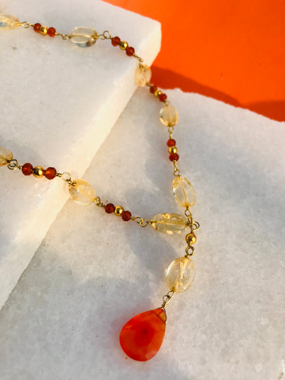 Golden Hour Lariat Necklace
