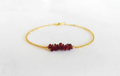 Raw Garnet Bracelet