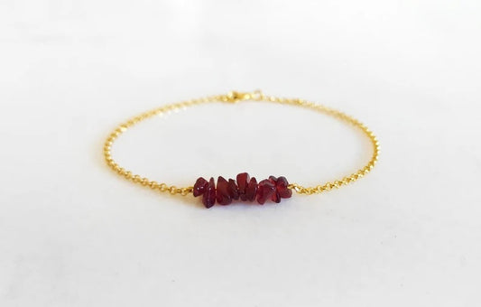Raw Garnet Bracelet