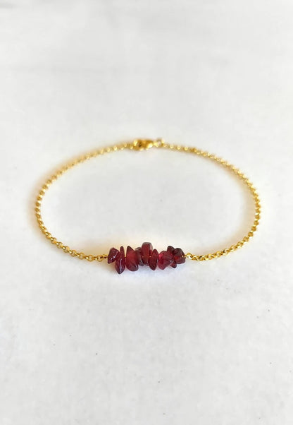 Raw Garnet Bracelet