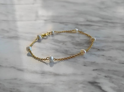 Fresh Water Pearl Chain Bracelet