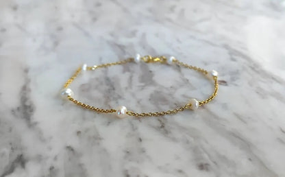 Fresh Water Pearl Chain Bracelet