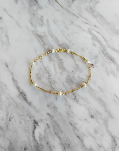 Fresh Water Pearl Chain Bracelet
