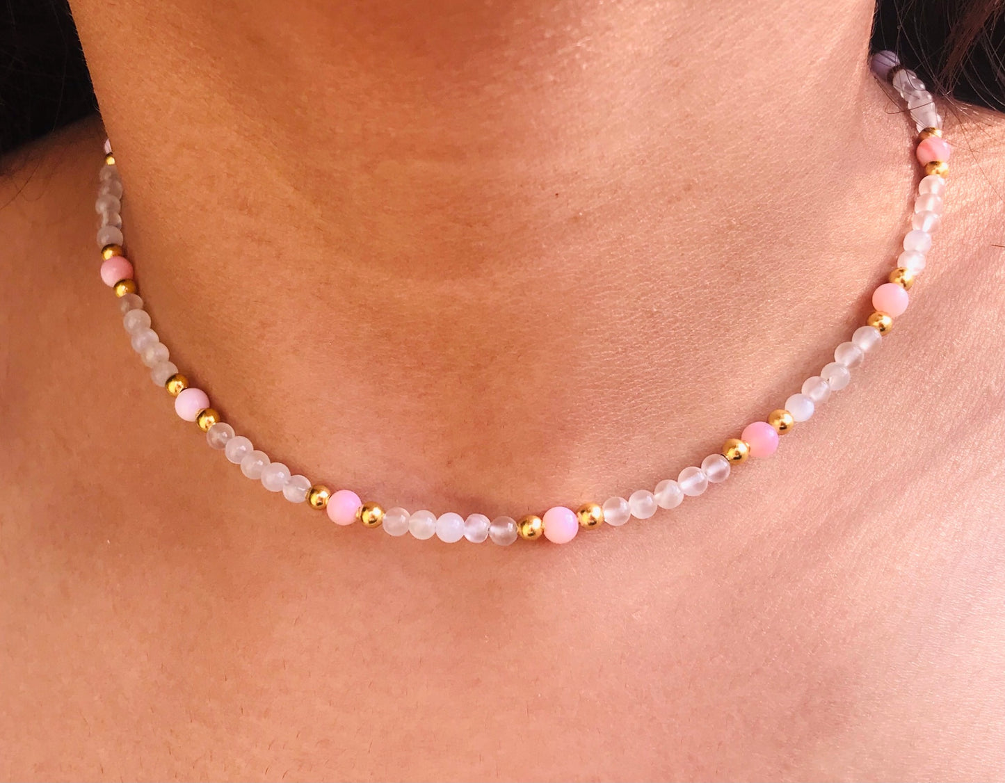 Moonstone Beaded Necklace