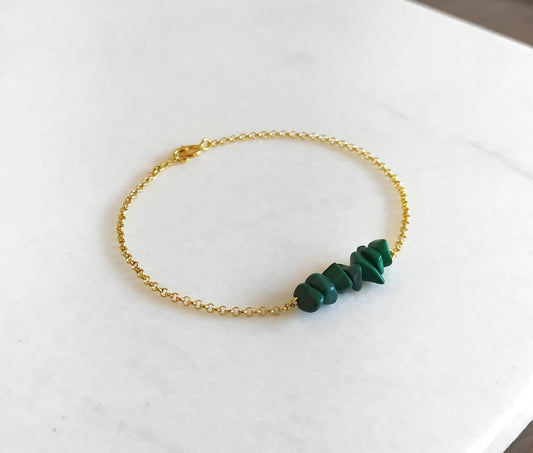 Raw Malachite Bracelet