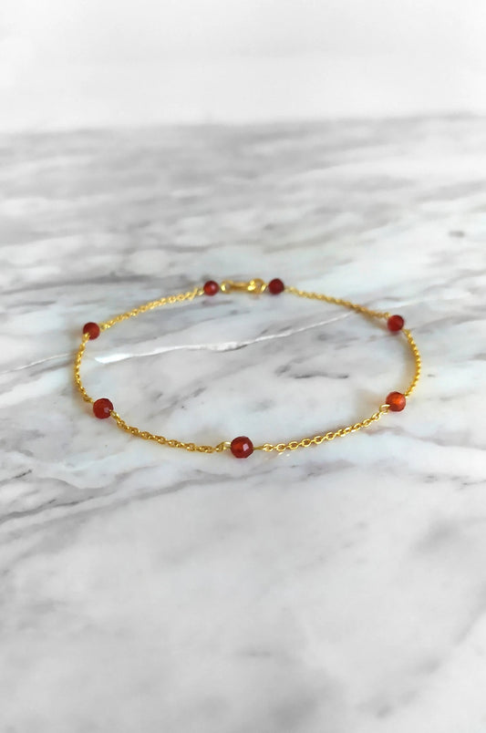 Carnelian Chain Bracelet